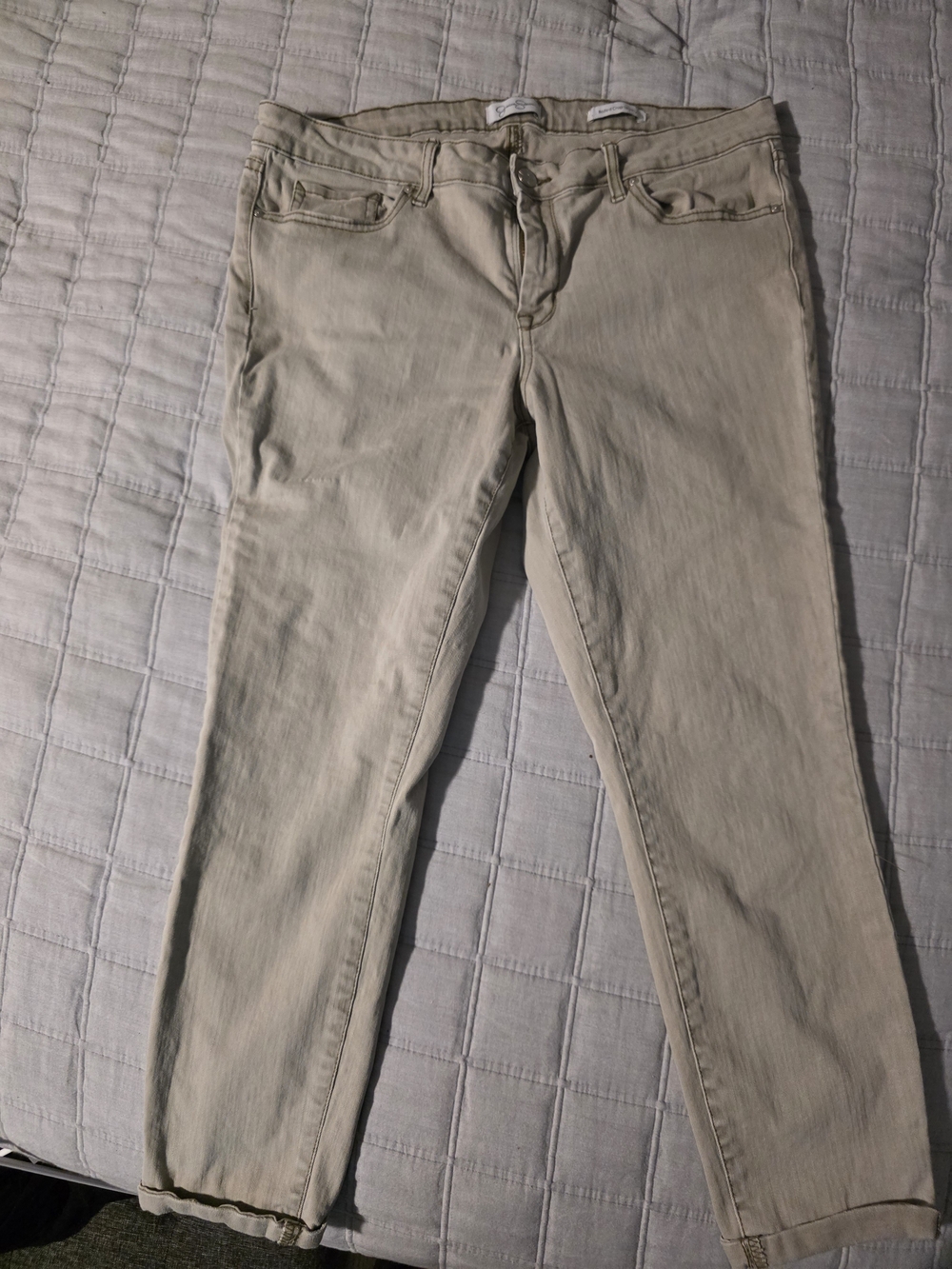 Jessica Simpson Light Gray/Beige Skinny Jeans